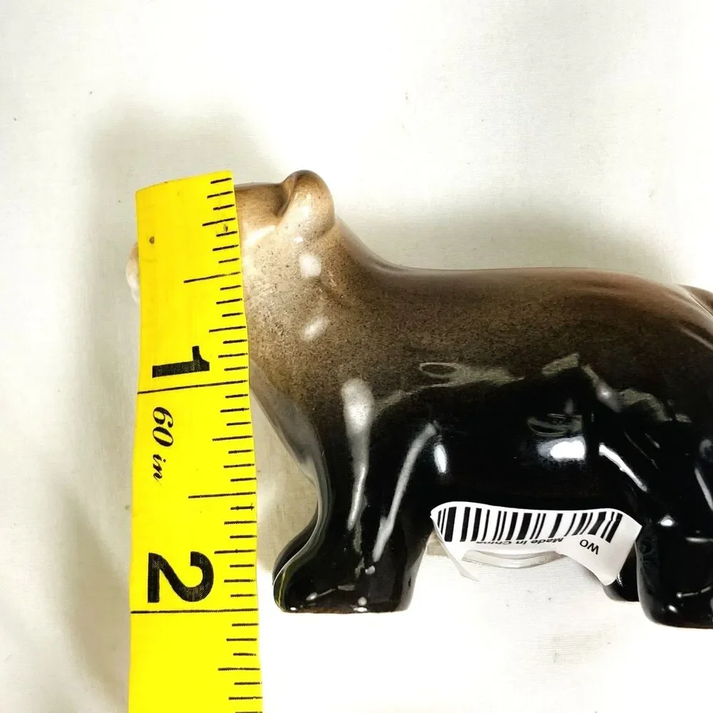 Fox and Bear Salt and Pepper Shakers NEW Ceramic 3